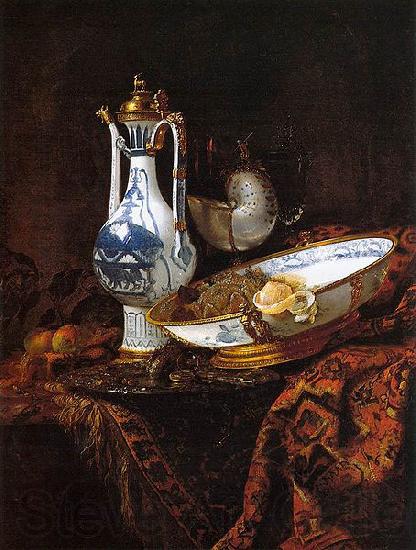 Willem Kalf Still-Life with an Aquamanile, Fruit, and a Nautilus Cup Spain oil painting art